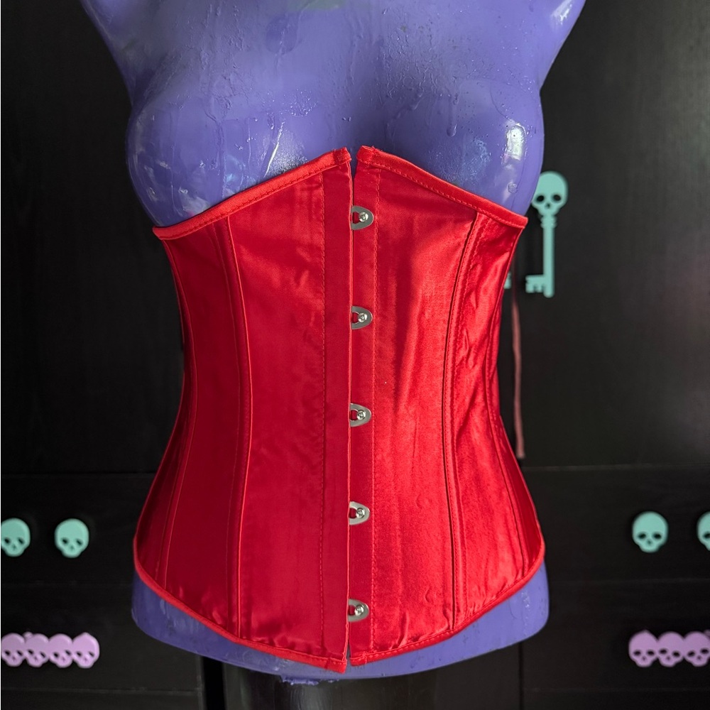 Red Satin Corset Underbust